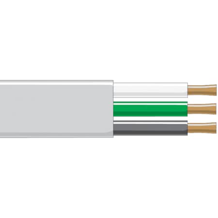Quickcable Primary Wire, 10 AWG, Copper, Black/Green/White, PVC Jacket, Stranded 233204-1000